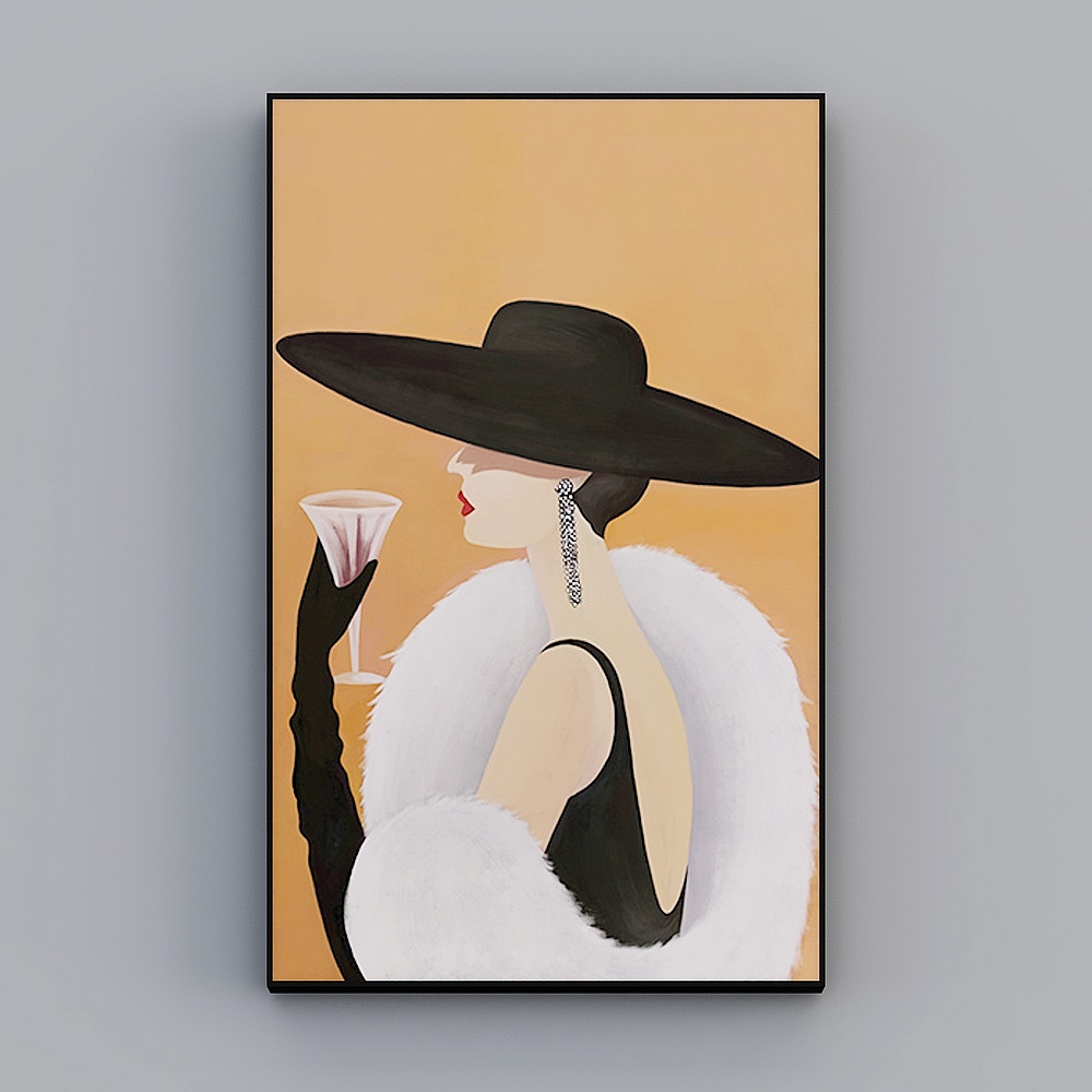 Roshan - Modern Wind - Character Living Room Decorative Painting - Shu shu A