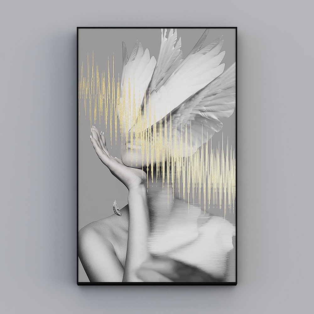 โรชาน - สายลมสมัยใหม่ - ภาพวาดตกแต่งทางเดินหรูหราแบบซวงกวน - ภาพขนนก A