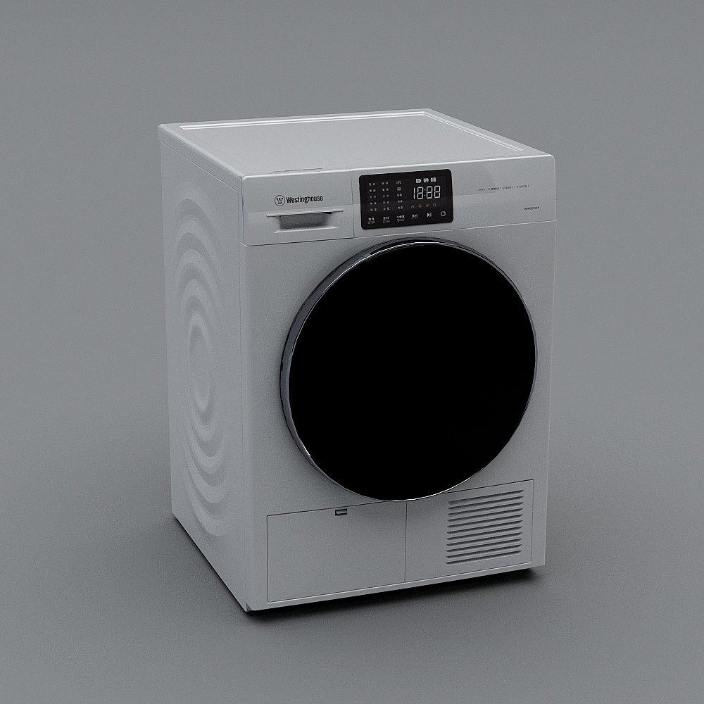 Minimalist Washing Machine 3D model