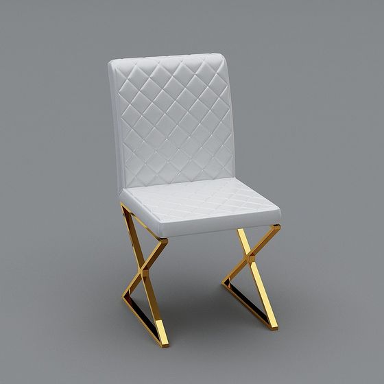Elegant Low-Poly 3D Chair Model with Luxurious Design