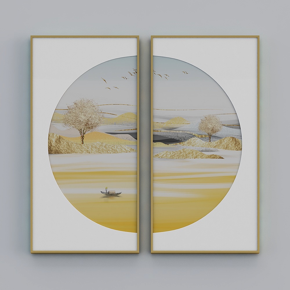 Jane - Modern Wind - Hyunguan Decorative Painting - LJ-003 - CoastAle Silhouette