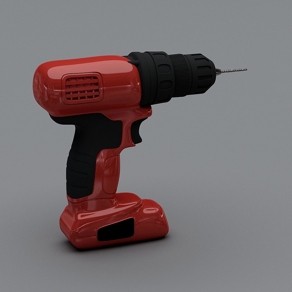 Stylish Electric Drill 3D model for Creative Projects