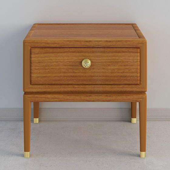 Elegant Minimalist Nightstand 3D model