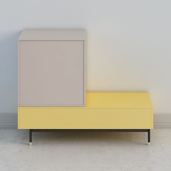 City Corner Cabinet 3D model for Modern Interiors