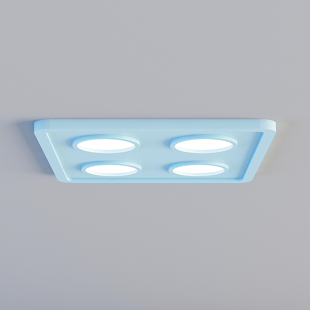 Modern Square Ceiling Light 3D model