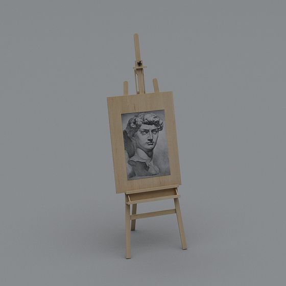 Artistic Easel 3D Model for Creative Projects