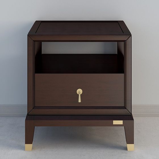 Modern Minimalist 3D Bedside Table Model