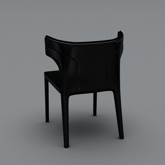 Stylish Curved Minimalist Chair 3D model