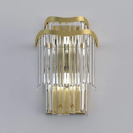 Minimalist Crystal Chandelier 3D model