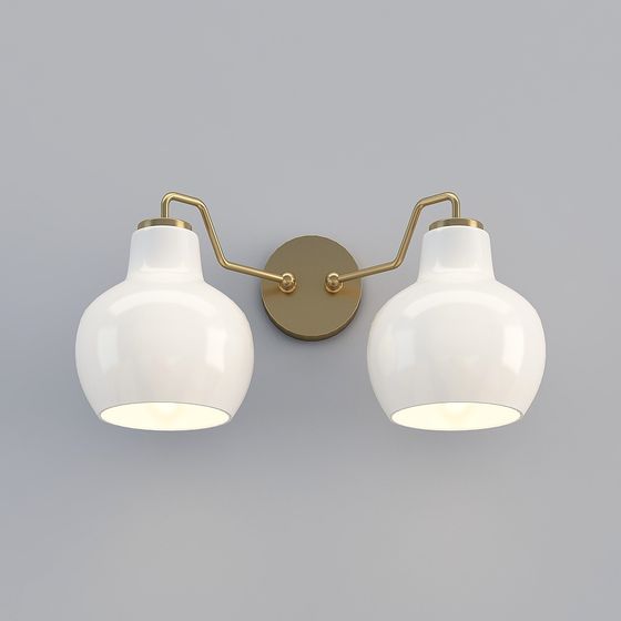 Minimalist Double-Headed Wall Lamp 3D model
