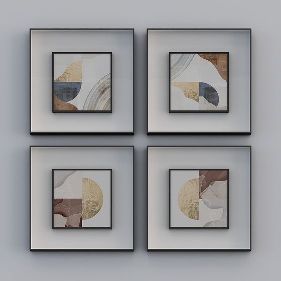 Stylish Abstract Frame 3D model for Contemporary Design