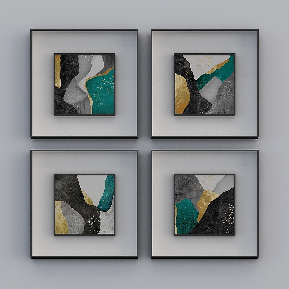 Jane on - light luxury wind - Xuanguan decorative painting - SK-006 - flowing gold float