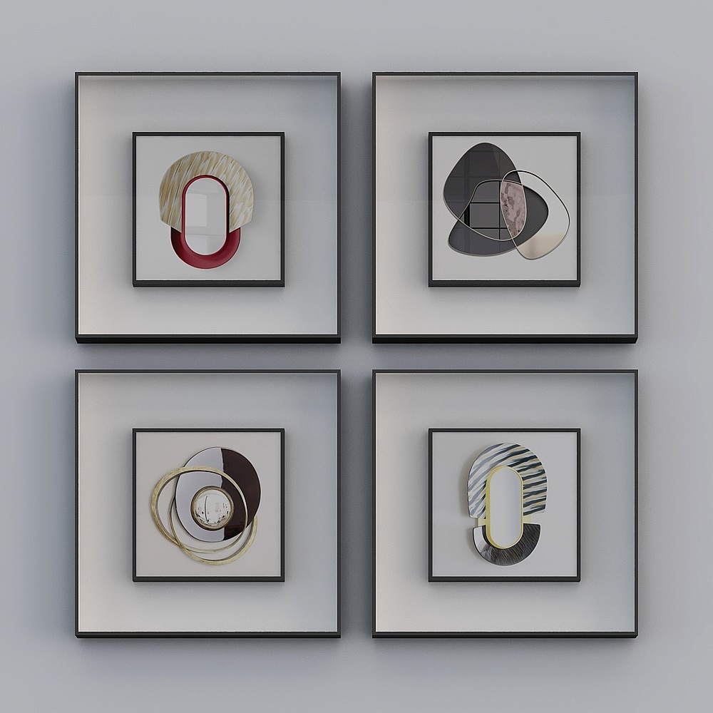 Abstract Geometric Picture Frame 3D model