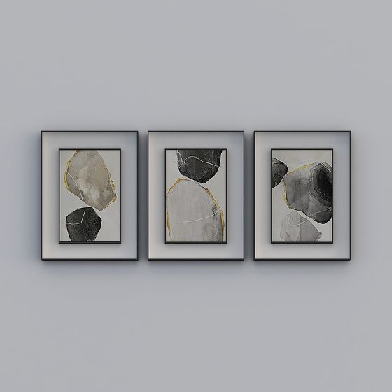 Stylish Abstract Frame 3D model for Creative Works