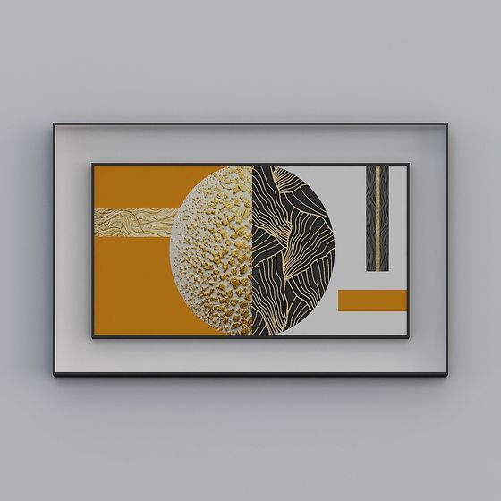 珍妮-輕奢風-餐廳裝飾畫-SK-033-金色奢華印記