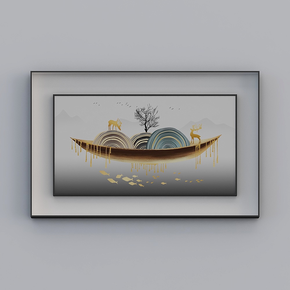 Serene Lakeboat 3D model