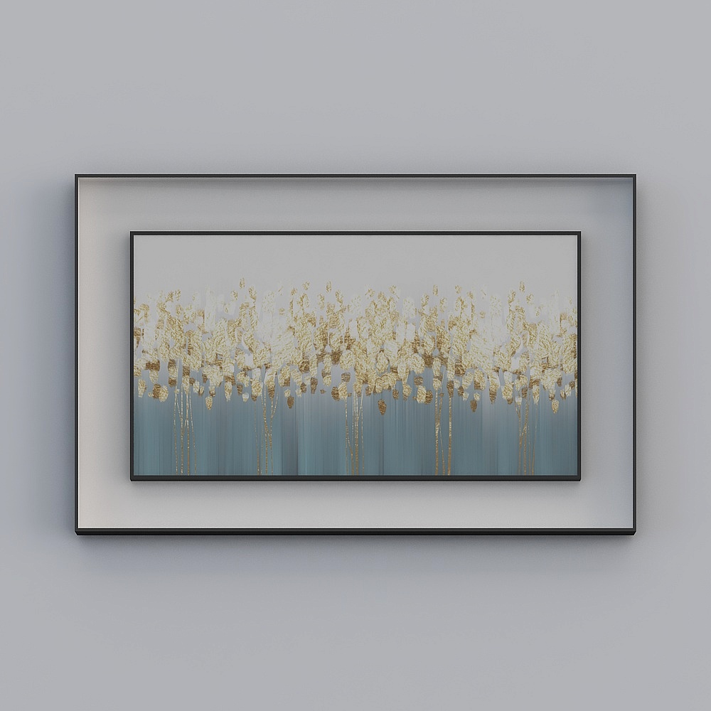 Jane -Light Luxury Wind - Restaurant Decoration Painting - SK-021 - Morning Light Crush gold