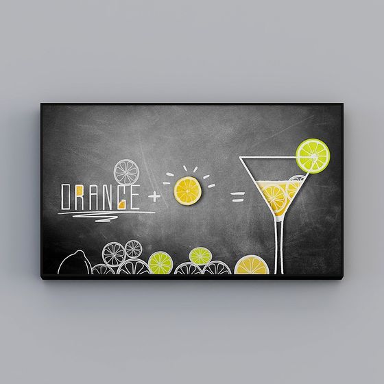 Refreshing Orange Juice Cocktail 3D model