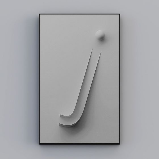 Stylish Low Polygon 'J' Letter 3D model for Creative Projects