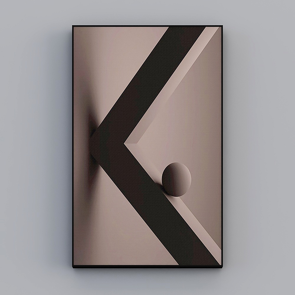 Roshan - Modern Wind - Xuanguan Creative Letter Abstract Decorative Painting - Alphabet Art (Hyunguan) K