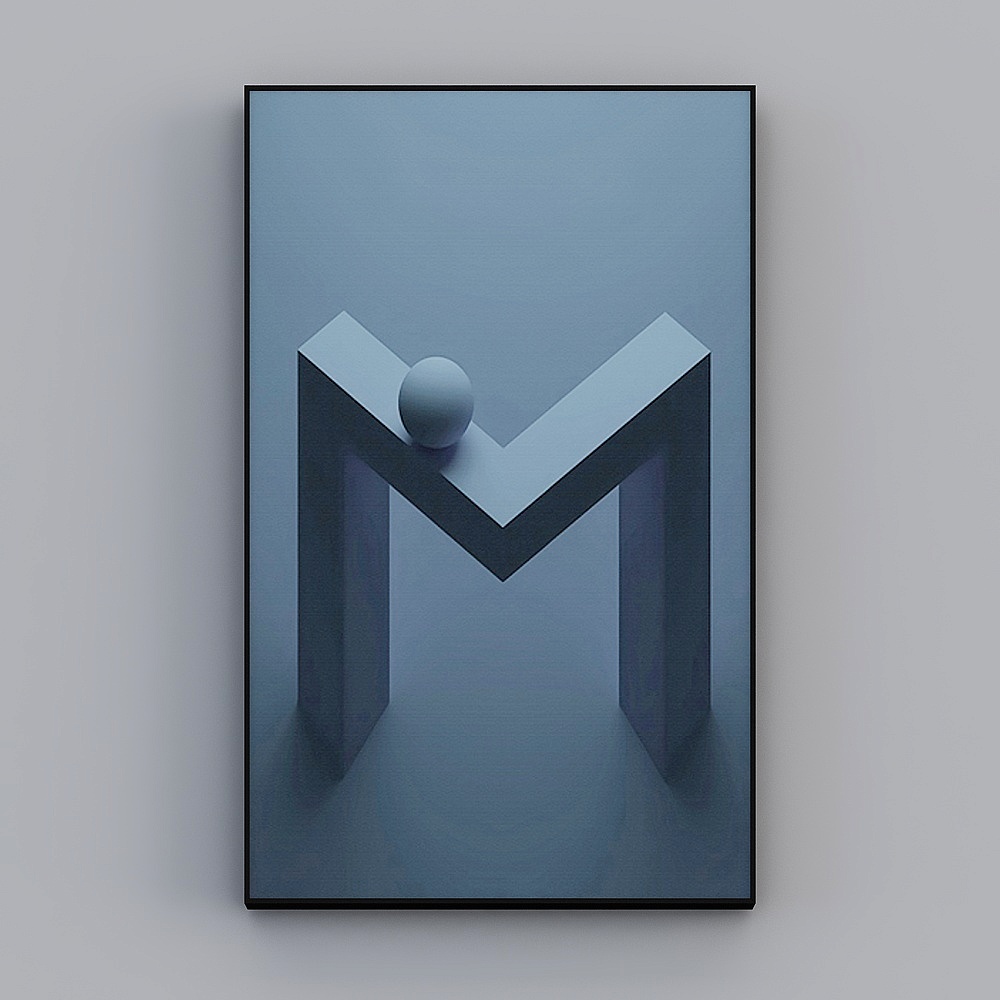 Roshan - Làn Gió Hiện Đại - Xuanguan Sáng Tạo Chữ Tranh Trang Trí Trừu Tượng - Nghệ Thuật Chữ Cái (Hyunguan) M