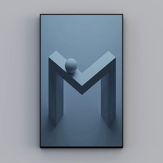 Roshan - Làn Gió Hiện Đại - Xuanguan Sáng Tạo Chữ Tranh Trang Trí Trừu Tượng - Nghệ Thuật Chữ Cái (Hyunguan) M