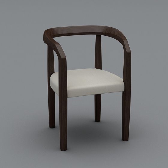 Elegant Armchair 3D model for Modern Interiors