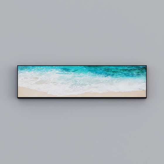 Ocean Wave Frame 3D model for Creative Projects