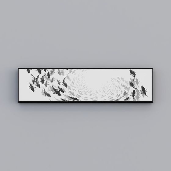 Octopus Swirl 3D Model in Ink Painting Style