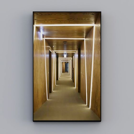 Stylish Corridor 3D Model for Modern Interiors