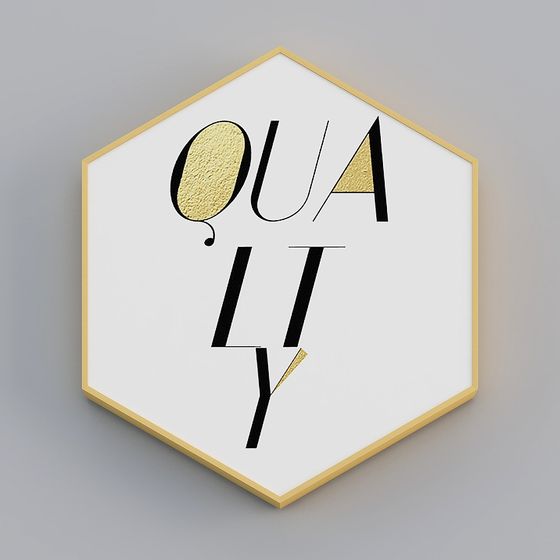 Quality Sign 3D model for Modern Design