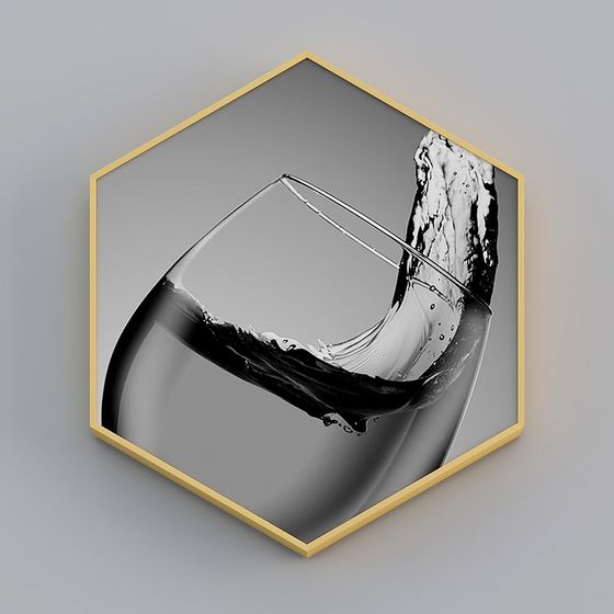Dynamic Liquid in Glass 3D model