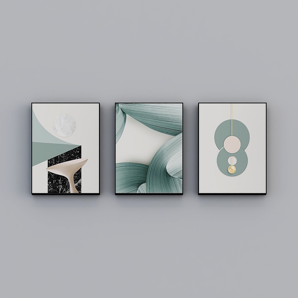 Roshan - Modern Wind - Simple Living Room Decorative Painting - Phantom Shadow (set of three) GHI