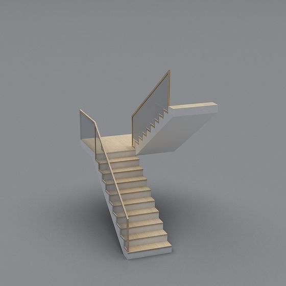 Stunning Low-Poly Floating Staircase 3D model
