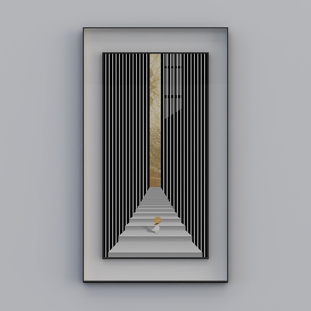 Maze Gate 3D Model - A Fusion of Modern Art and Futurism