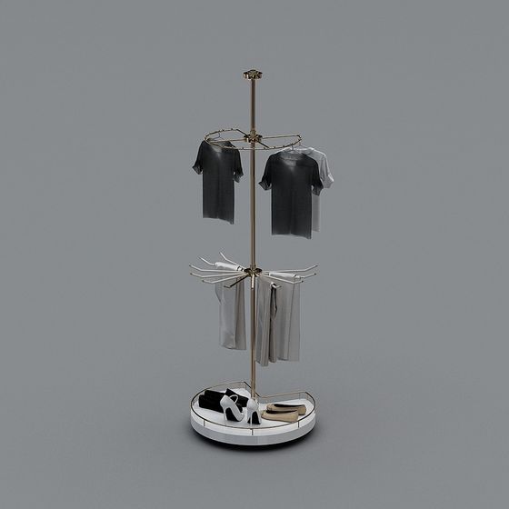 Stylish Rotating Hanger 3D model for Contemporary Designs