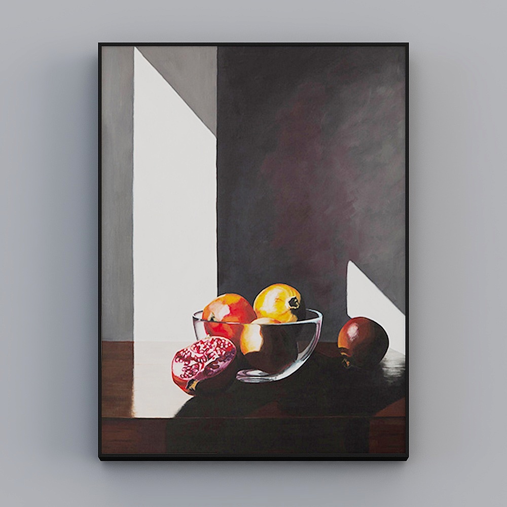 Still Life Fruit Bowl 3D Model