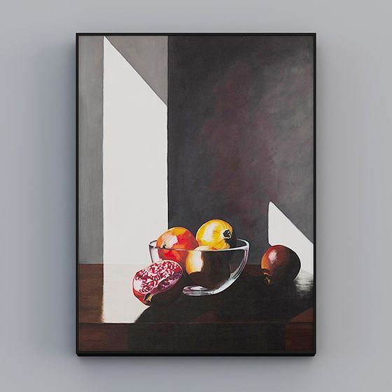 Still Life Fruit Bowl 3D Model