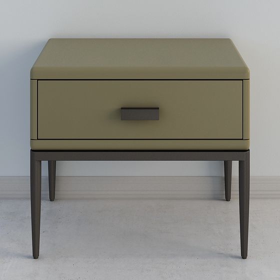 Modern Minimalist Nightstand 3D model
