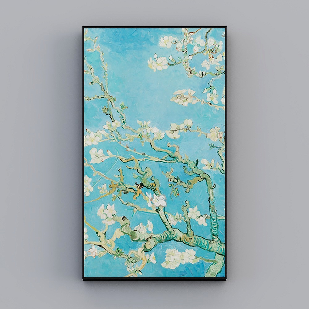 로샹 - 현대풍 - 반 고흐 수확의 홀 장식 그림 - 살구 꽃 G