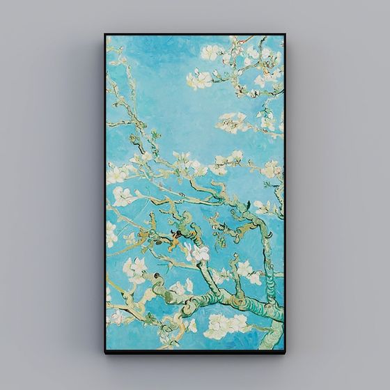 로샹 - 현대풍 - 반 고흐 수확의 홀 장식 그림 - 살구 꽃 G