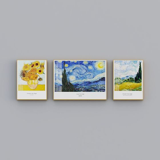 Van Gogh Masterpieces 3D model Collection
