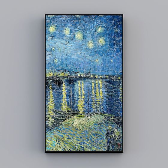 Starry Night 3D model Inspired by Van Gogh