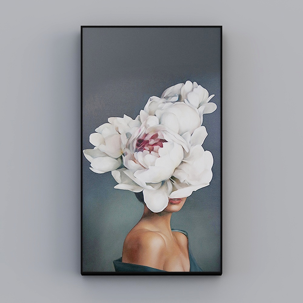 Roshan - Modern Wind - Hyunguan Decorative Painting - Flowers and Maiden A