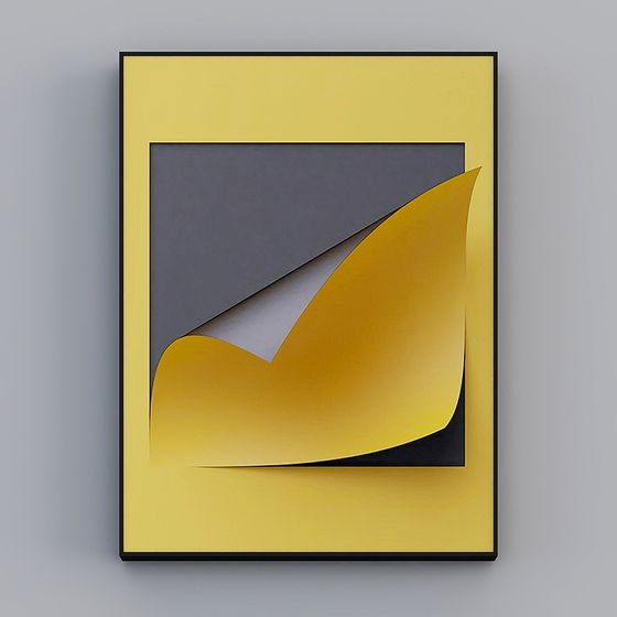 Abstract Frame 3D Model with Low Poly Design