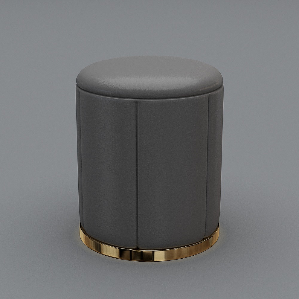 Elegant Round Stool 3D model for Modern Spaces
