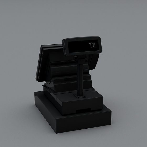 Stylish Cash Register 3D model for Diverse Applications