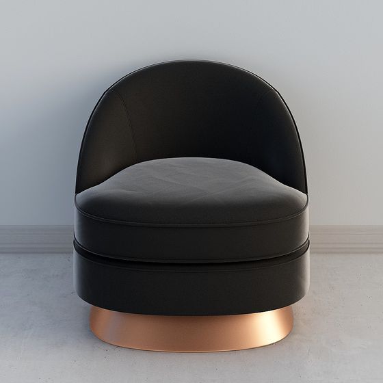 Sleek Curved Sofa 3D model for Modern Interiors
