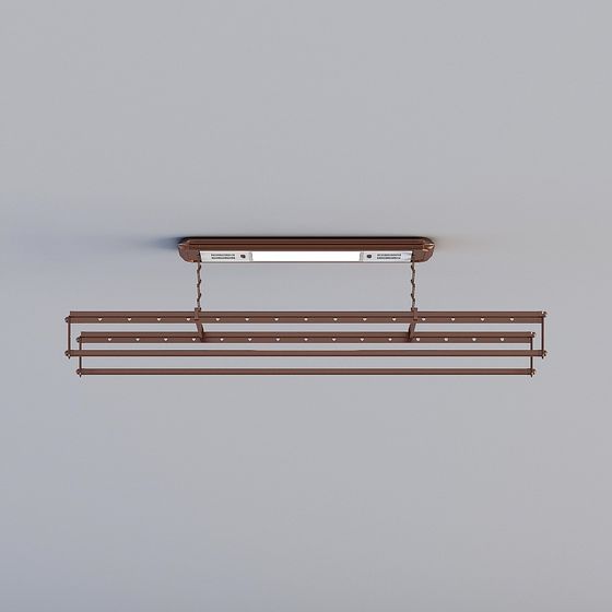 Modern Ceiling Light 3D Model in Brown