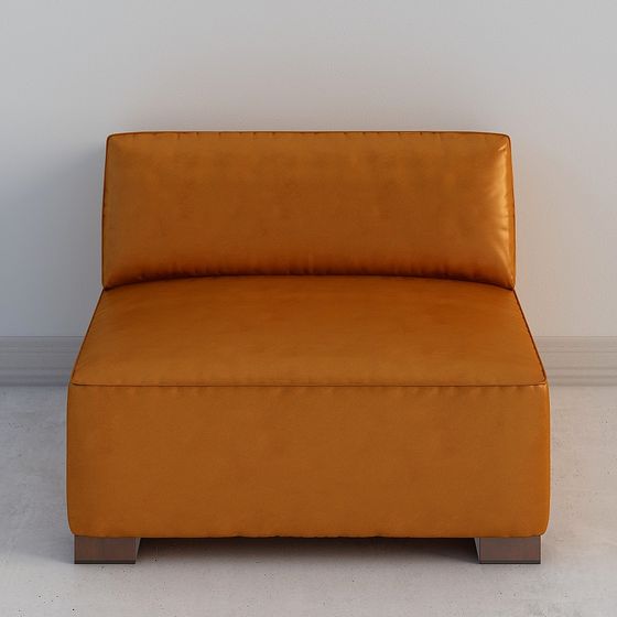 Stylish Low-Polygon Armchair 3D model